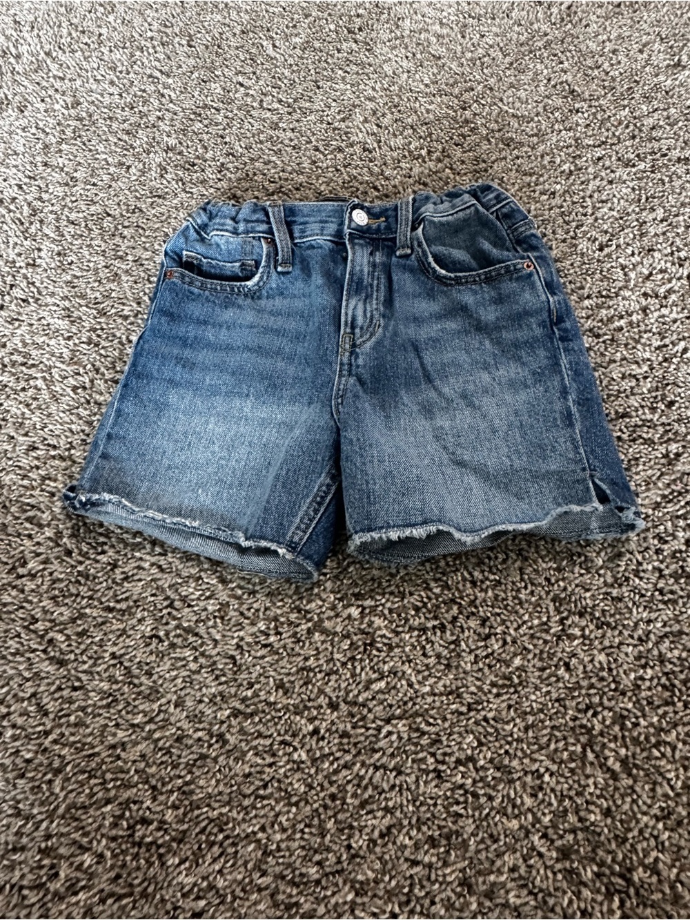 Old Navy Kids Blue Denim Frayed Hem Shorts
